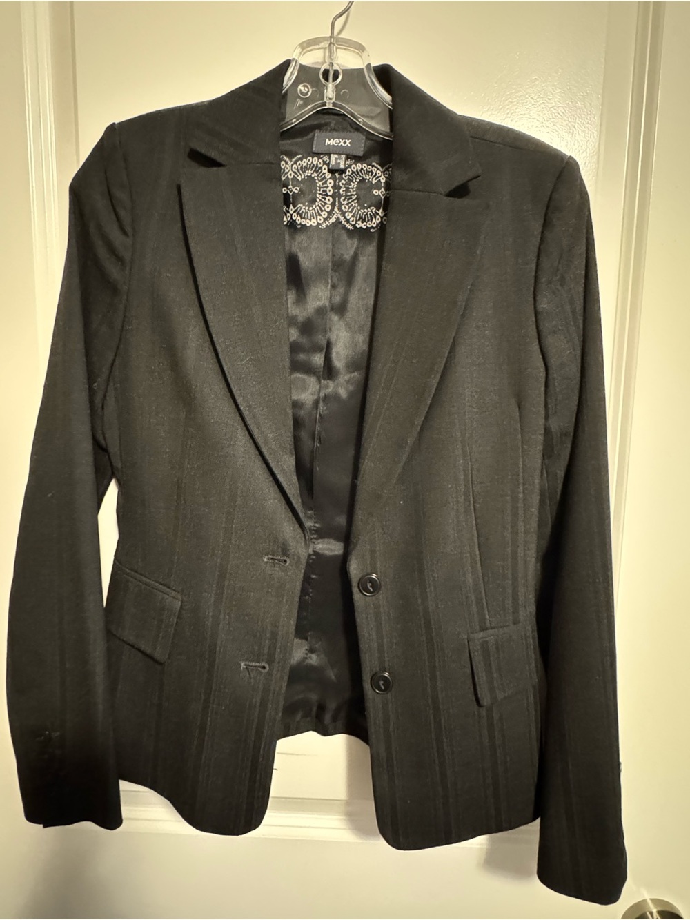 Mexx Black Women's Tailored Two-Button Blazer